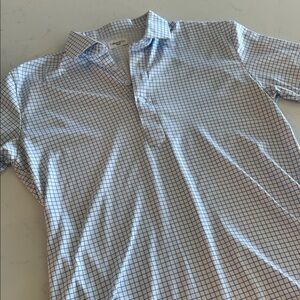 Men's Light Blue Checkered Casual Shirt